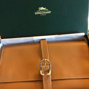 Longchamp leather jewelry travel pouch